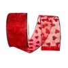 Best Sale 🥰 JAM Paper 2.5" Wired Sheer Glitter Hearts Ribbon 🧨