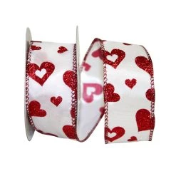 Deals 🤩 JAM Paper 1.5" Wired Glitter Hearts 2 Ribbon 🛒