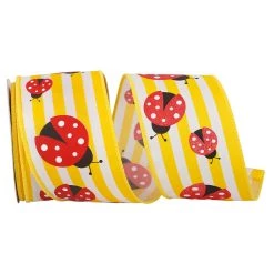 Coupon 🤩 JAM Paper 2.5" Wired Ladybugs & Stripes Ribbon 🤩