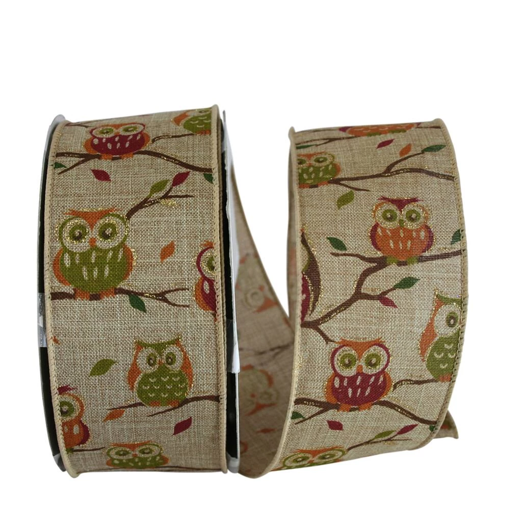 Cheapest 🤩 JAM Paper 2.5" Faux Linen Wired Owl Ribbon 🧨 2 Cheapest 🤩 JAM Paper 2.5" Faux Linen Wired Owl Ribbon 🧨