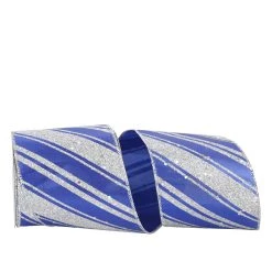 Best reviews of 🎁 JAM Paper 4" Glitter Lamé Wired Royal Stripes Ribbon 🤩