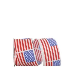 Discount 😍 JAM Paper 10yd. Red, White & Blue Flag Stripe & Stars Wired Ribbon 😀