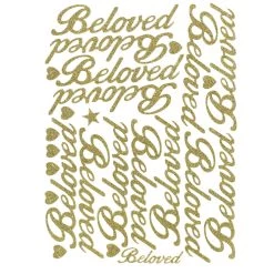 Brand new 🧨 JAM Paper Beloved Gold Standard Script Stickers 🤩