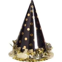 Best reviews of 🥰 JAM Paper 3" Black with Gold Dots Party Hats, 6ct. 🎉