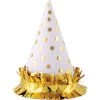 Best Sale 👏 JAM Paper 3" White with Gold Dots Party Hats, 6ct. 😉 -Jam Paper Shop D382320S 1