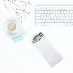 New 💯 JAM Paper 3.5" x 6.5" White Coin Business Envelopes ✨ -Jam Paper Shop M20006540 4