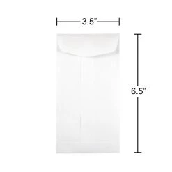 New 💯 JAM Paper 3.5" x 6.5" White Coin Business Envelopes ✨ -Jam Paper Shop M20006540 5