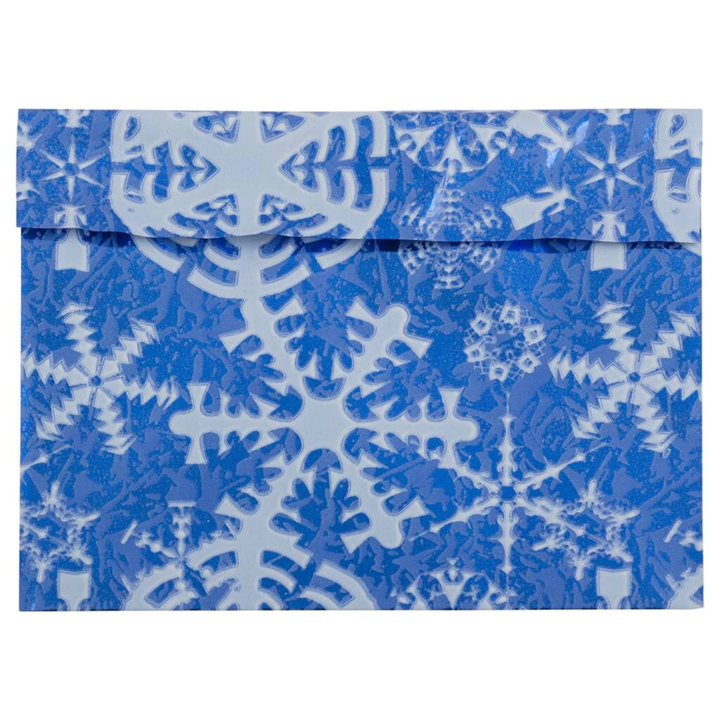 New β¨ JAM Paper 5" x 6.125" Blue with White Snowflakes Premium Foil Envelopes π 5 New β¨ JAM Paper 5" x 6.125" Blue with White Snowflakes Premium Foil Envelopes π - Image 3