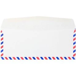 Brand new ⌛ JAM Paper 4.125" x 9.5" White Airmail Envelopes 🛒 -Jam Paper Shop M20006779 3