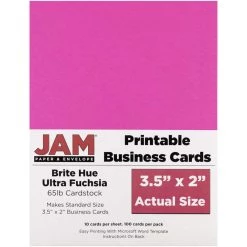 Deals π€© JAM Paper Brite Hue Printable Business Cards, 100ct. π§¨