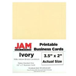 Budget 🛒 JAM Paper 3.5" x 2" Printable Business Cards, 100ct. 👏