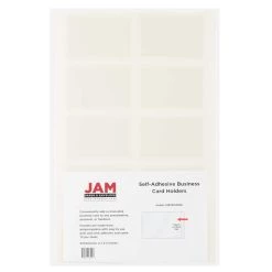 Cheapest ⭐ JAM Paper 2" x 3.5" Clear Self-Adhesive Business Card Holders ⭐
