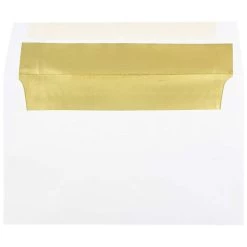 Best Pirce ⭐ JAM Paper A10 Gold Foil Lined Invitation Envelopes 💯